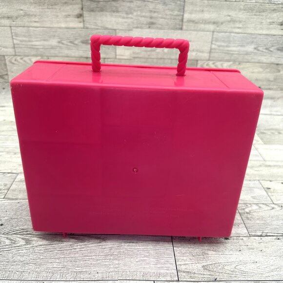 Vintage 1999 Mattel Small Barbie Pink Doll Trunk Carry Case - Picture 7 of 8